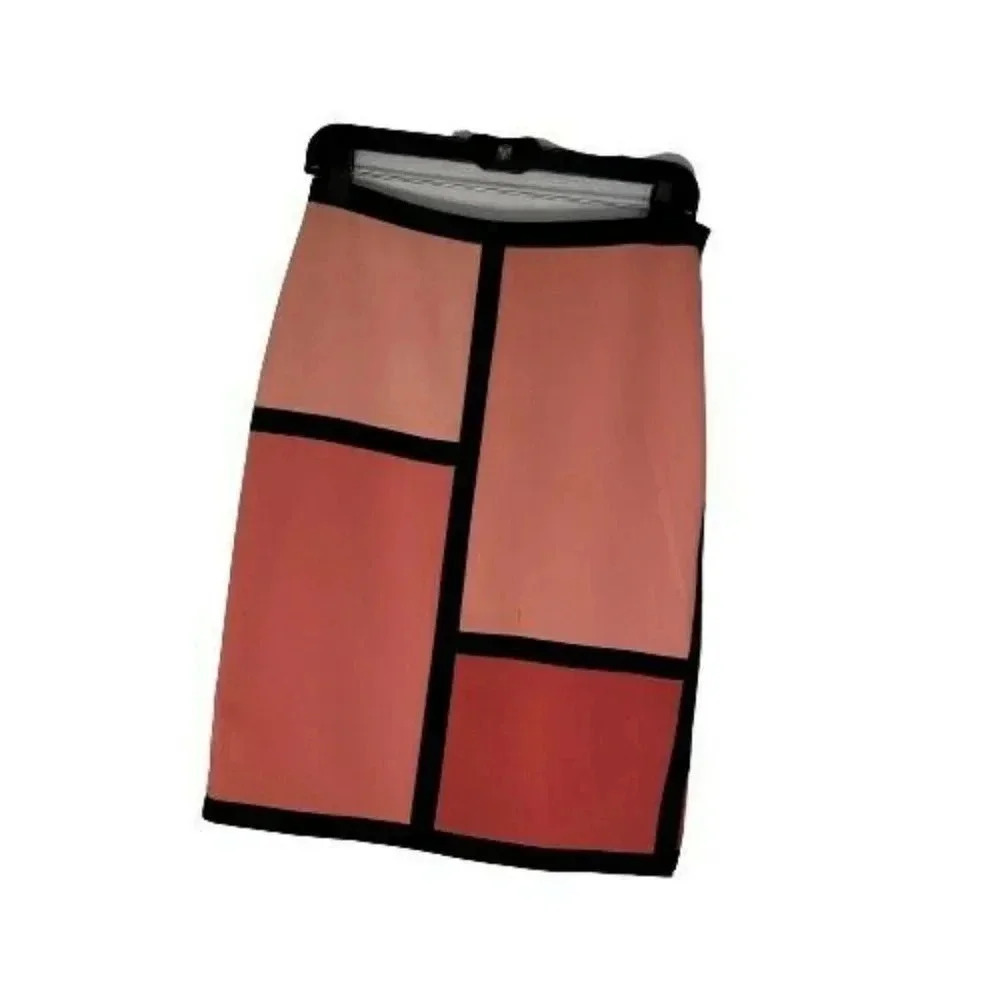 Studio G color block size 6 midi skirt Knee Length